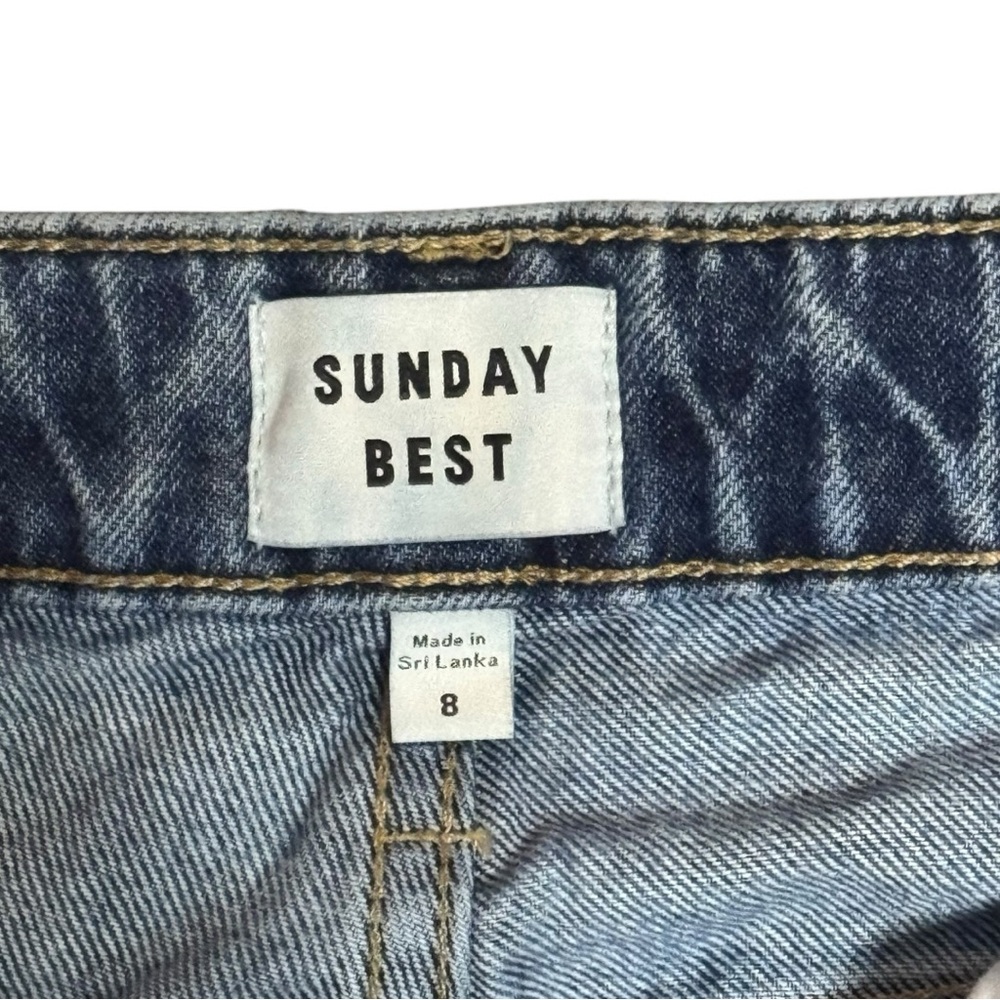 Aritzia Sunday Best Original Mom Jeans High Rise Taper Vintage Wash Casual 8 - Picture 4 of 5